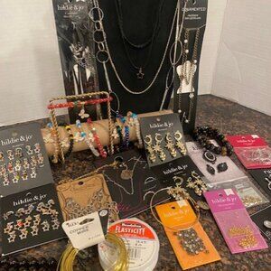 Assorted Lot Jewelry Making Supplies/Jewelry All Shown Included